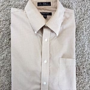 Nordstrom Smart Care Wrinkle Free Trim Fit Dress Shirt 15.5 x 32/33